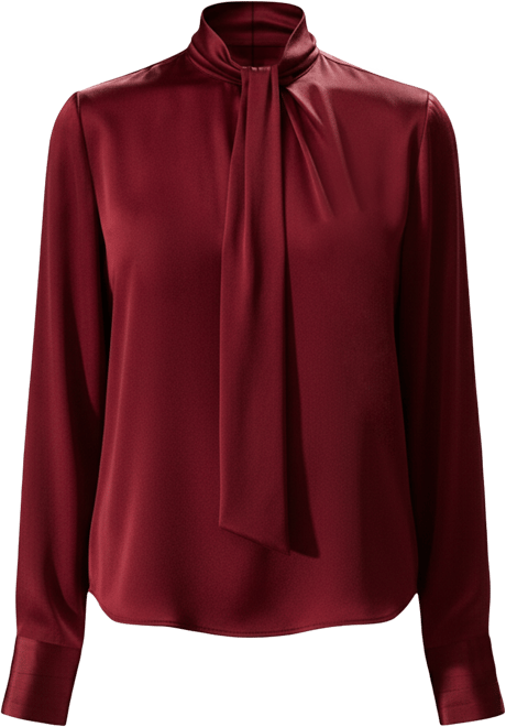 Women's Asymmetrical Embellished Pleats Silk Shirt
