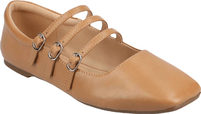 Women's Darlin Multi Strap Mary Jane Square Toe Flats