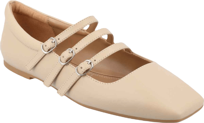 Women's Darlin Multi Strap Mary Jane Square Toe Flats