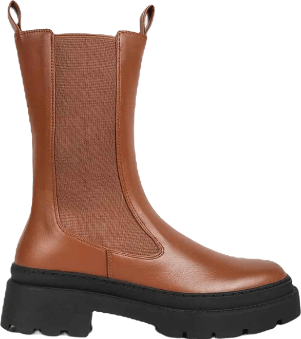 Womens jolt elasticated gussets lug sole boots