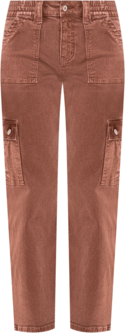 Women's High Rise Cargo Straight Jeans