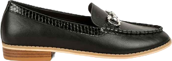Holda Womens Horsebit Embellished Loafers With Stitch Detail