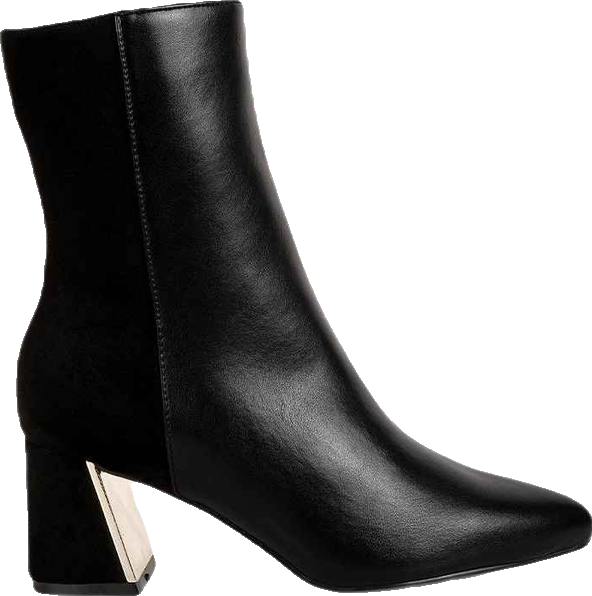 Desire Suede Back Panel High Ankle Boots Women