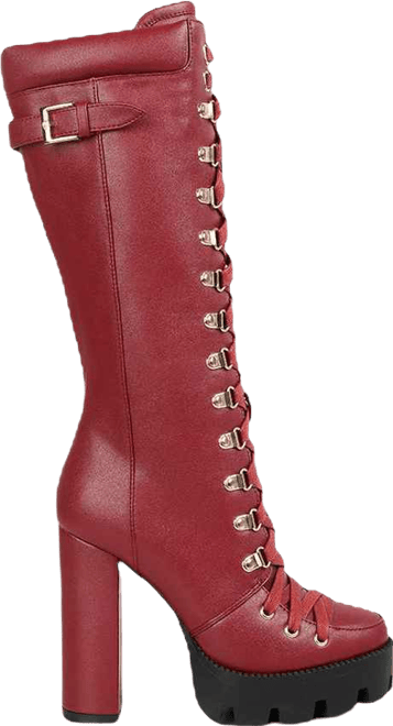Magnolia Cushion Collared Lace Up Boots Women