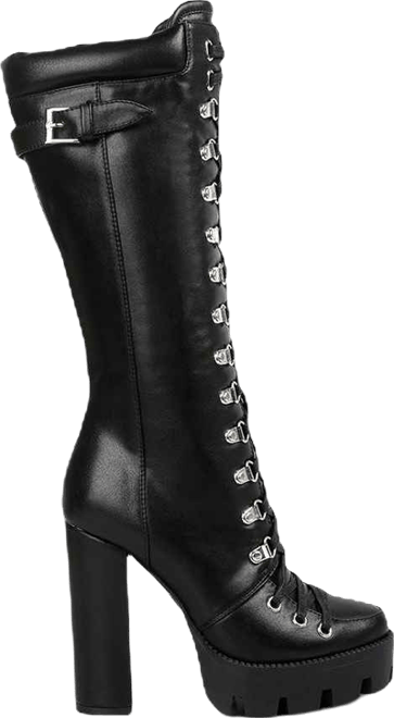 Magnolia Cushion Collared Lace Up Boots Women