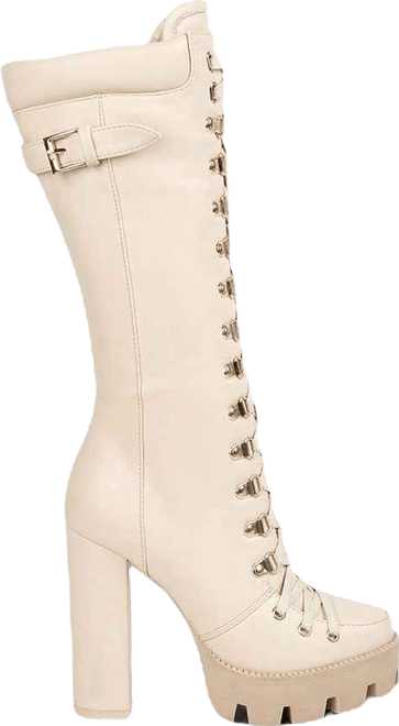 Magnolia Cushion Collared Lace Up Boots Women