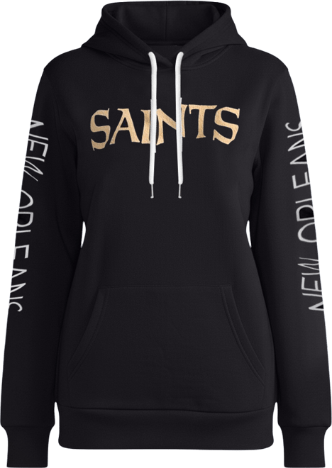 Women's  Black New Orleans Saints Extra Inning Pullover Hoodie