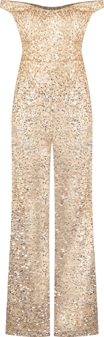 Women's  Beaded Bridal Off Shoulder Jumpsuit