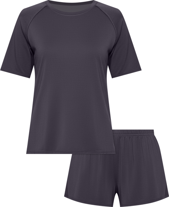Women's 2Pc. Raglan Top and Short Pajama Set