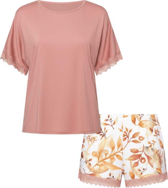 Women's 2Pc. Soft Pajama Set Trimmed in Lace