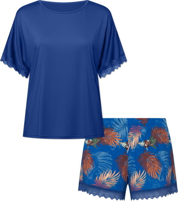 Women's 2Pc. Soft Pajama Set Trimmed in Lace