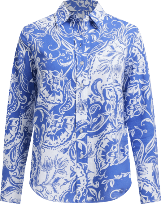 Women's Long Sleeve Linen Blend Shirt