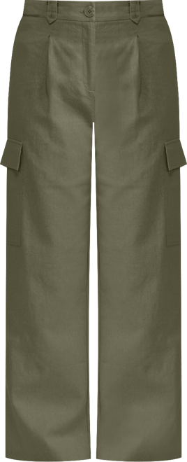 Women's Button Front Cargo Pocket Pant