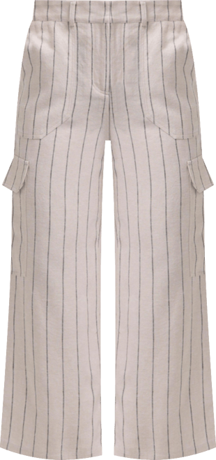 Women's Linen Cargo Wide Leg Pant