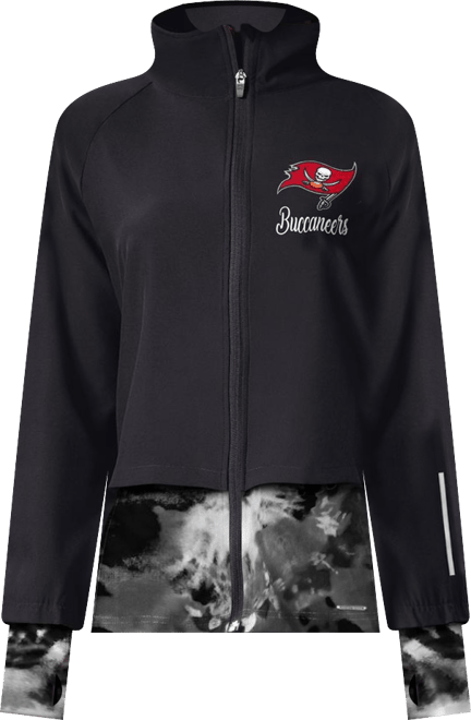 Women's  Black Tampa Bay Buccaneers Grace Raglan Full-Zip Running Jacket
