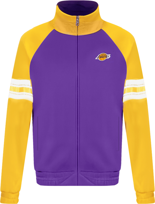 Women's  Purple Los Angeles Lakers Main Player Raglan Rhinestone Full-Zip Track Jacket