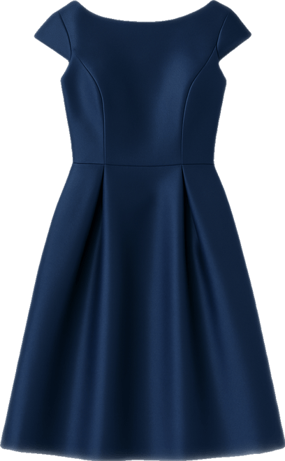 Boat-Neck A-Line Dress