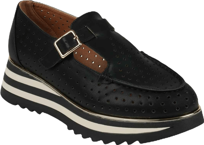 Women's Karmine Laser Cut Mary Jane Platform Loafers