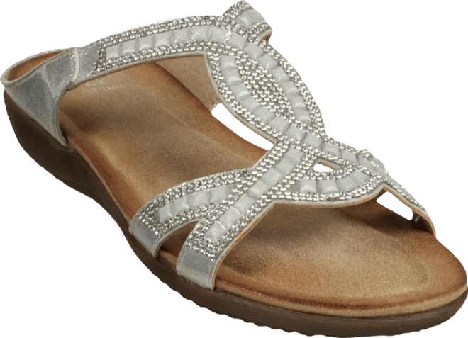 Women's Alora Embellished Slide Flat Sandals