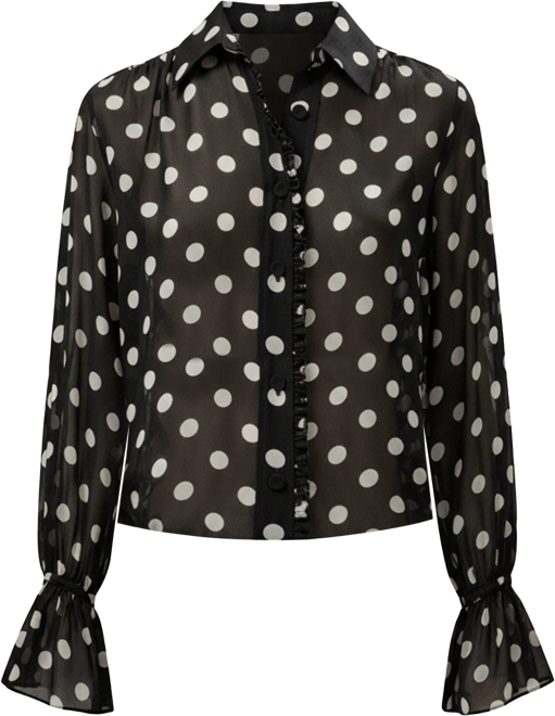 Women's Polka Dots Georgette Blouse