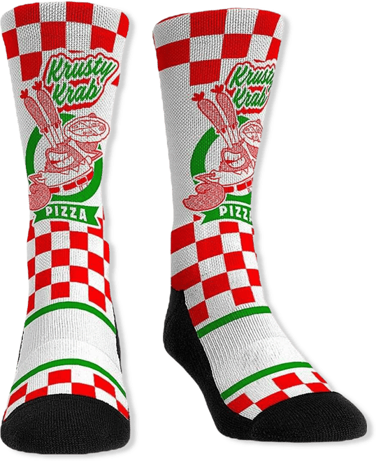 Men's and Women's  Socks SpongeBob SquarePants Krusty Krab Pizza Crew Socks