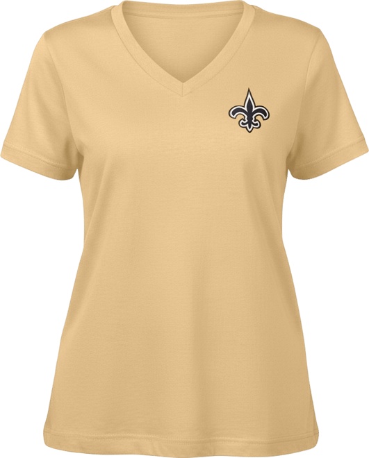 Women's  Gold New Orleans Saints Game Time V-Neck T-shirt
