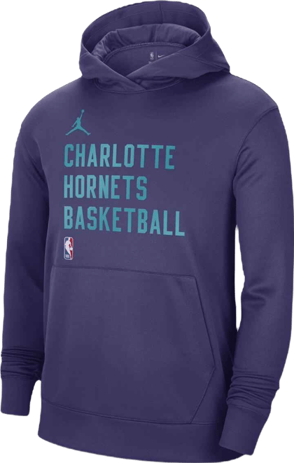 Men's and Women's  Purple Charlotte Hornets 2023/24 Performance Spotlight On-Court Practice Pullover Hoodie