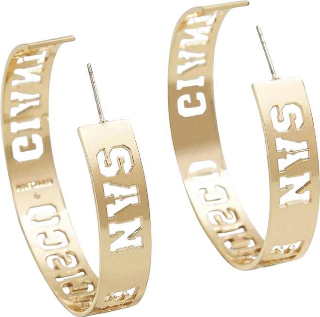 Women's  x Baublebar San Francisco Giants Large Cutout Hoop Earrings