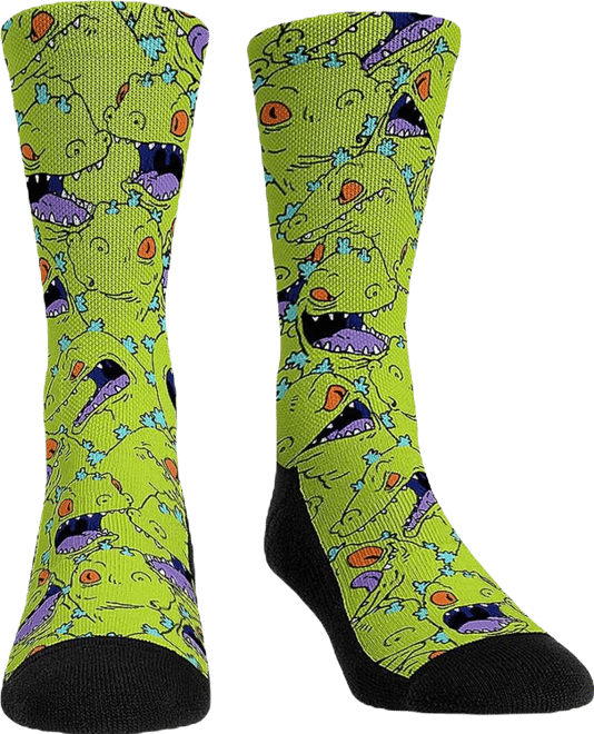 Men's and Women's  Socks Rugrats Reptar Attack! Crew Socks