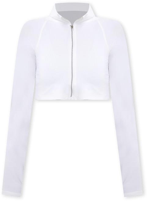 BloqUV Women's Upf 50+ Sun Protective Full Zip Crop Top