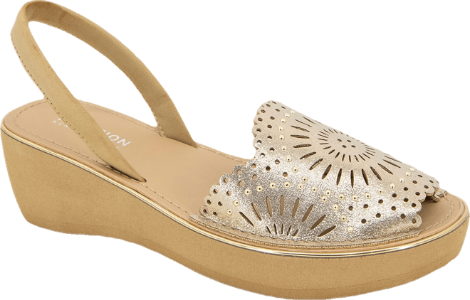 Women's Fine Glass Laser Wedge Sandals