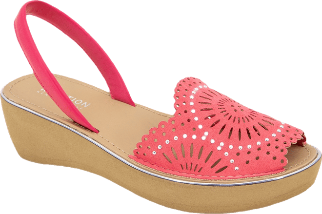 Women's Fine Glass Laser Wedge Sandals