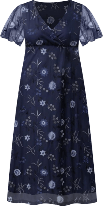 Women's Plus Size Embroidered Elegance Evening Gown