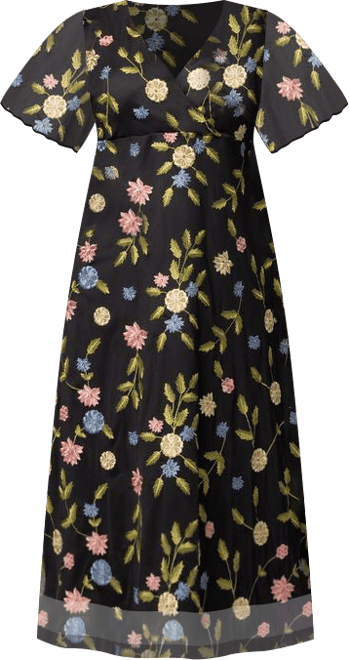 Women's Plus Size Embroidered Elegance Evening Gown