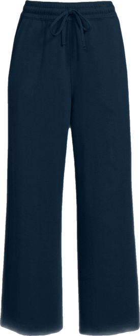 Women's Sport Knit Elastic Waist Wide Leg Crop Pants