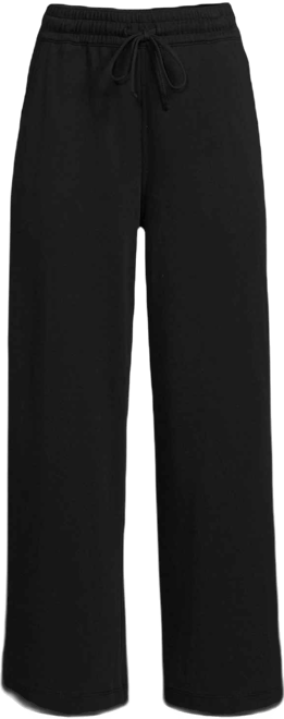 Women's Sport Knit Elastic Waist Wide Leg Crop Pants