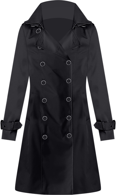 Women's Emma Water Resistant Hooded Trench Coat