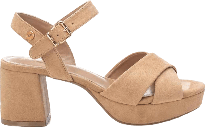 Women's Suede Heeled Platform Sandals By 