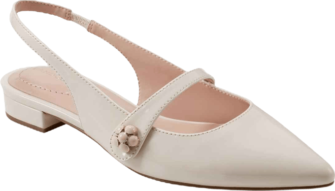 Women's Aubriana Pointed Toe Slingback Mary Jane Flats
