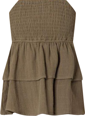 Women's Harleigh Ruffled Linen Look Tube Top