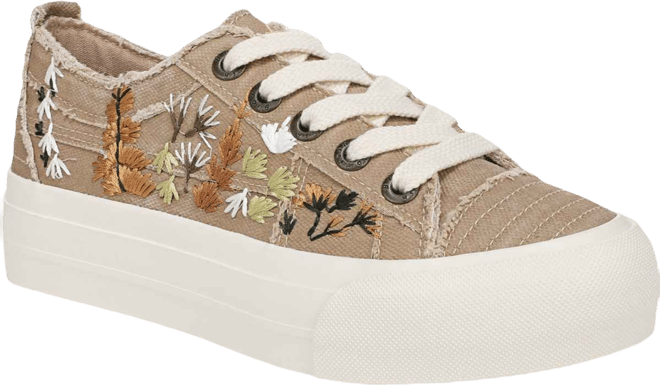 Women's Sadie-Sun Embroidered Lace Up Platform Sneakers