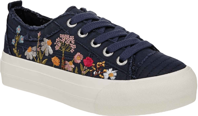 Women's Sadie-Sun Embroidered Lace Up Platform Sneakers