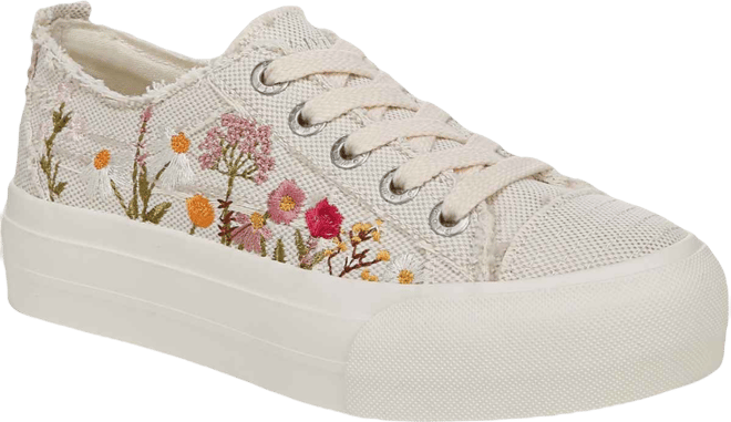 Women's Sadie-Sun Embroidered Lace Up Platform Sneakers