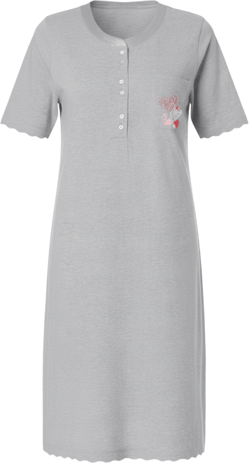 Women's Satin Trim Cotton Sleepshirt