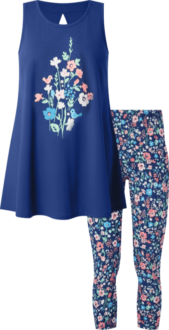 Women's Scoopneck Tank & Capri Legging Pj Set