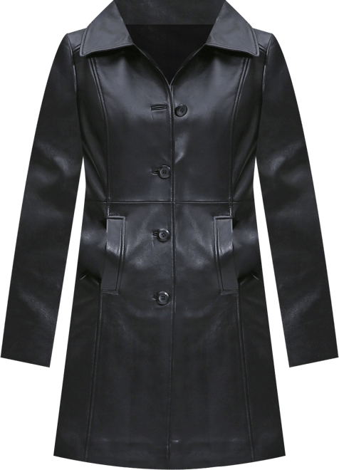 Women's Maisy Leather Long Coat