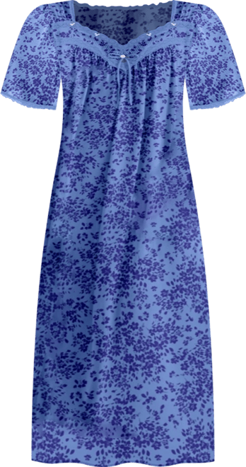 Plus Size Only Necessities Long Silky Lace-Trim Gown