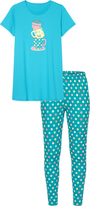 Women's Graphic Tunic Pj Set