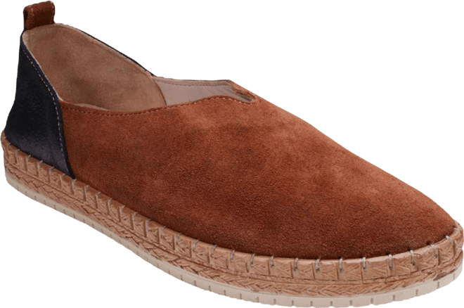 Women's Paisley Two Tone Suede Slip-On Flats