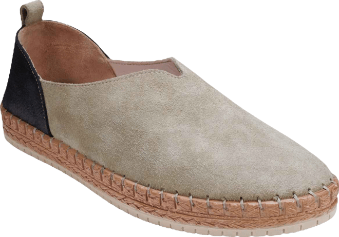 Women's Paisley Two Tone Suede Slip-On Flats